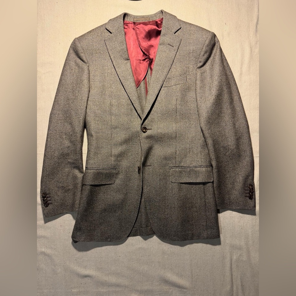 Suitsupply Gray Sport Coat with Red Lining